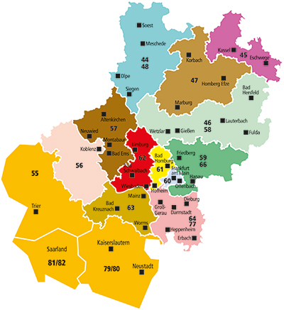 Bereichskarte Bereichskarte